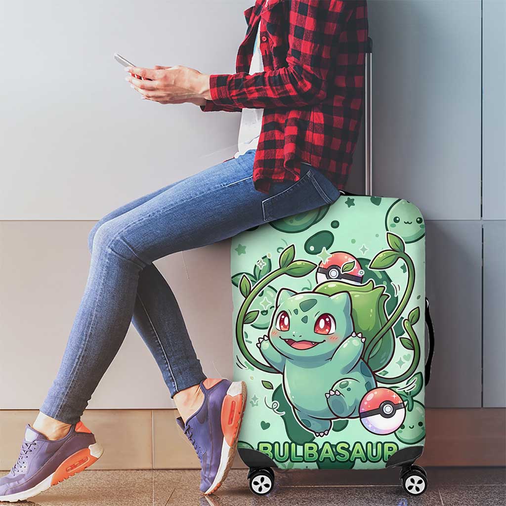 Bulbasaur Luggage Cover Playful Leafy Sprout Art