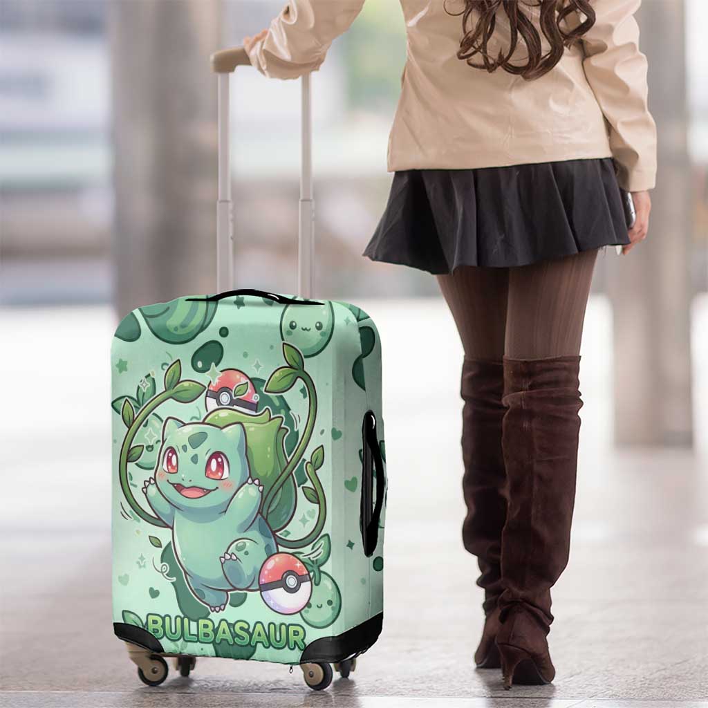 Bulbasaur Luggage Cover Playful Leafy Sprout Art