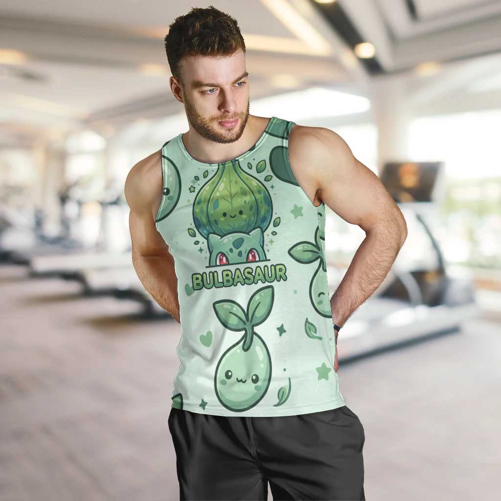 Bulbasaur Men Tank Top Playful Leafy Sprout Art
