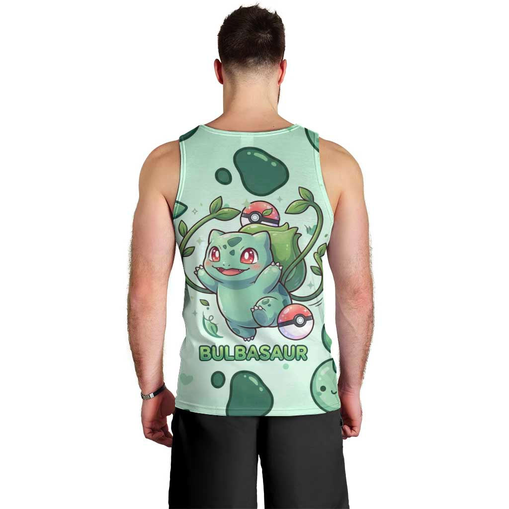 Bulbasaur Men Tank Top Playful Leafy Sprout Art
