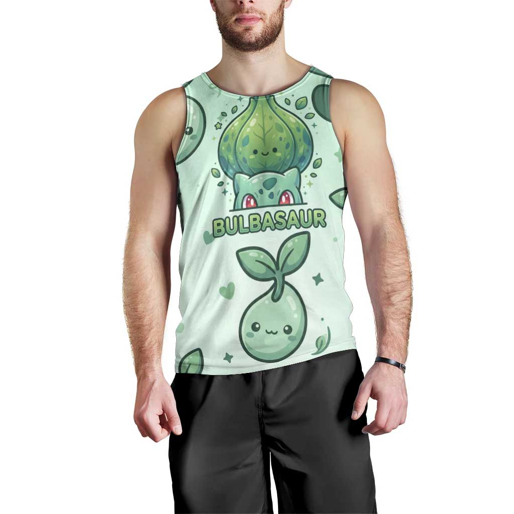Bulbasaur Men Tank Top Playful Leafy Sprout Art