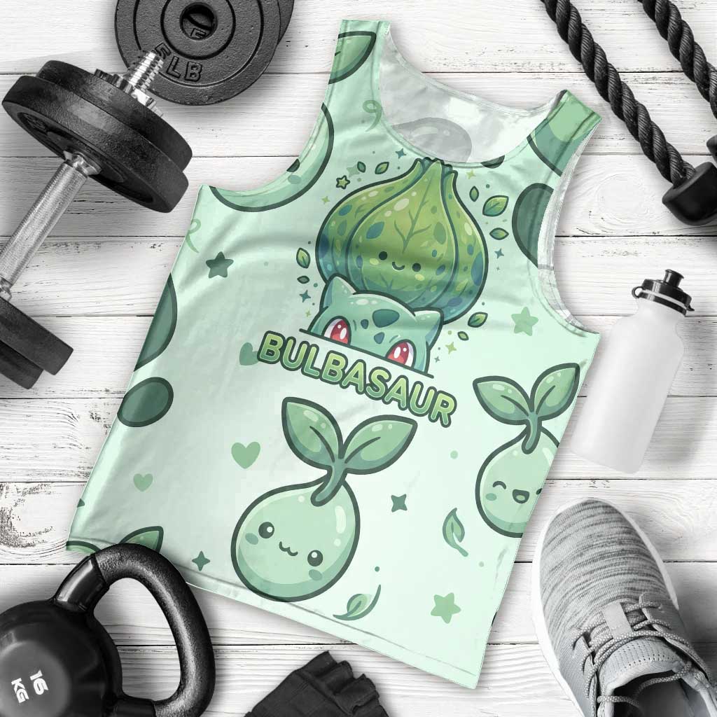Bulbasaur Men Tank Top Playful Leafy Sprout Art