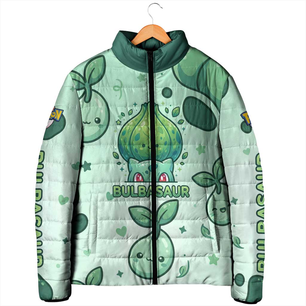 Bulbasaur Padded Jacket Playful Leafy Sprout Art