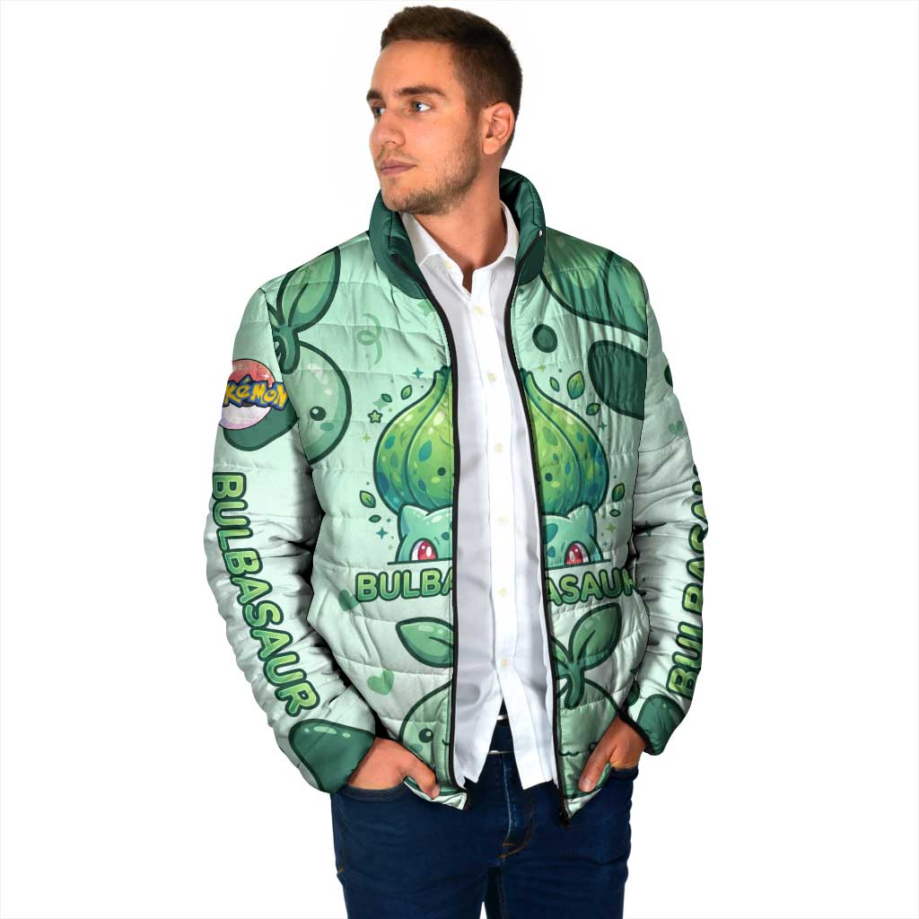 Bulbasaur Padded Jacket Playful Leafy Sprout Art