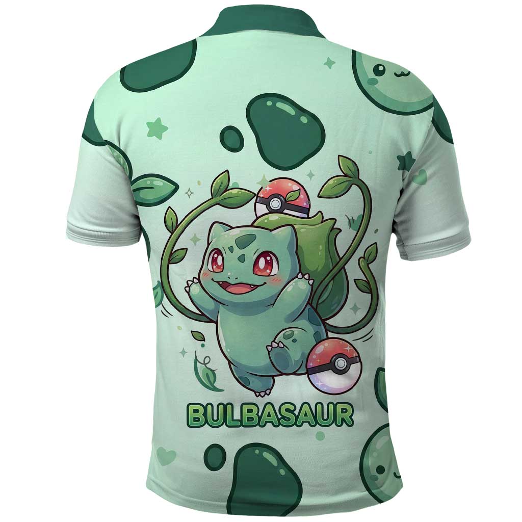 Bulbasaur Polo Shirt Playful Leafy Sprout Art