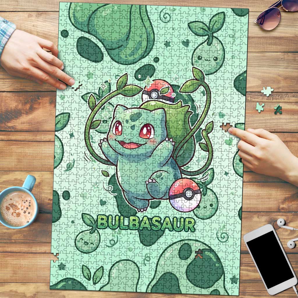 Bulbasaur Puzzle Playful Leafy Sprout Art