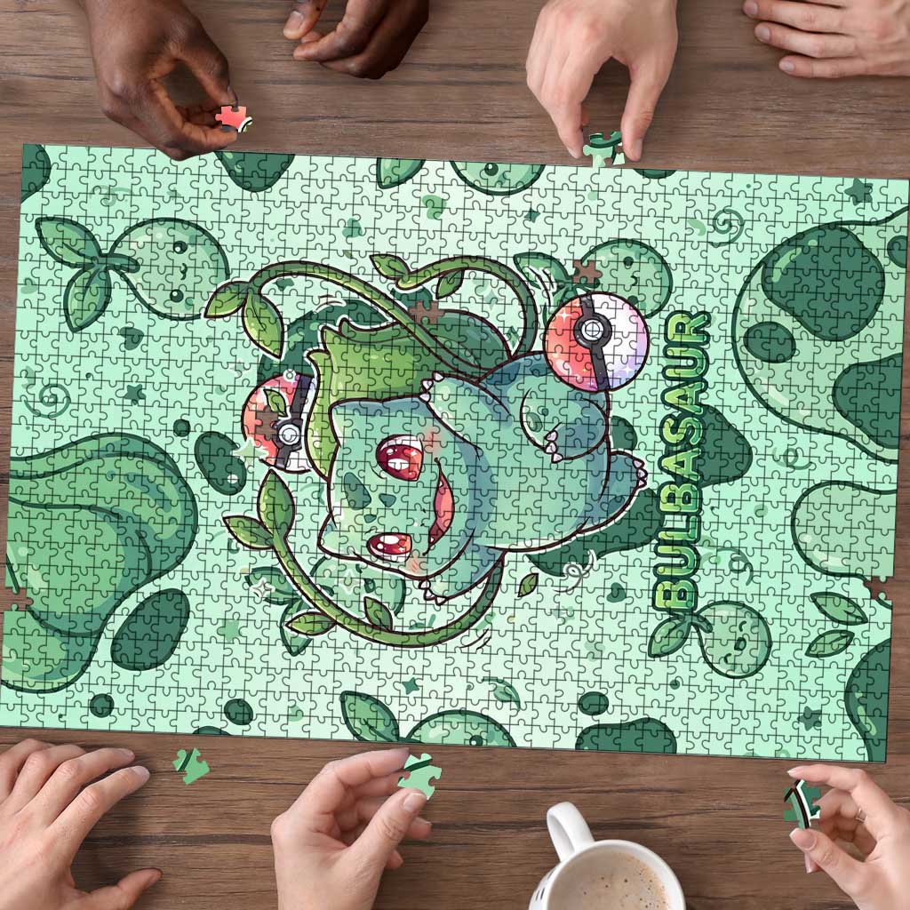 Bulbasaur Puzzle Playful Leafy Sprout Art