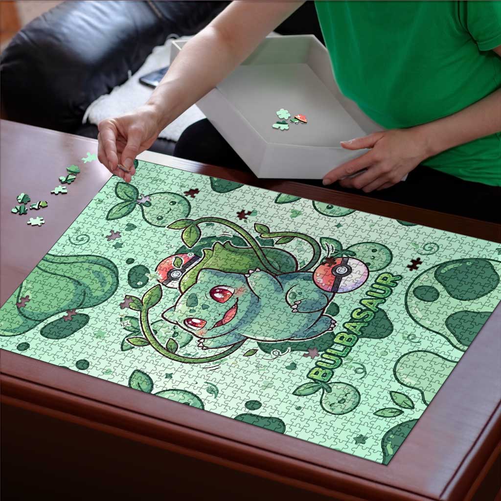 Bulbasaur Puzzle Playful Leafy Sprout Art