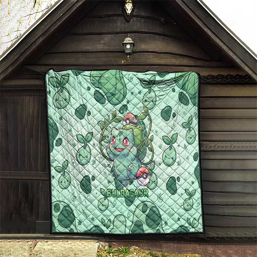 Bulbasaur Quilt Playful Leafy Sprout Art
