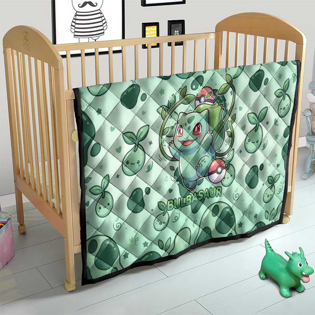 Bulbasaur Quilt Playful Leafy Sprout Art