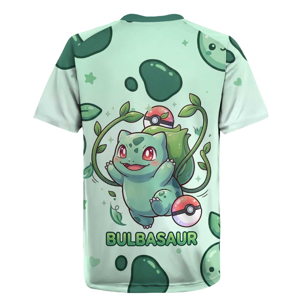 Bulbasaur Rugby Jersey Playful Leafy Sprout Art