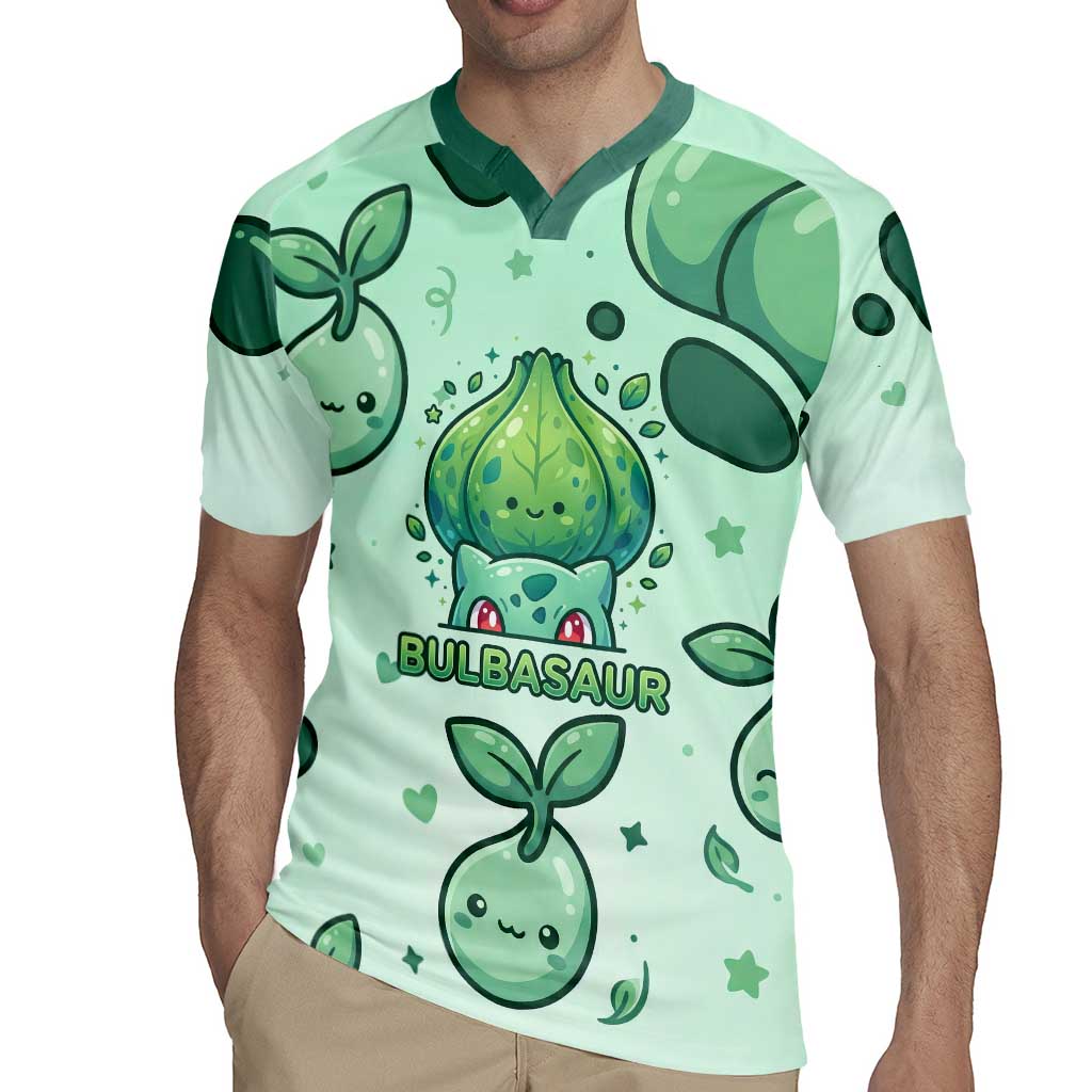 Bulbasaur Rugby Jersey Playful Leafy Sprout Art