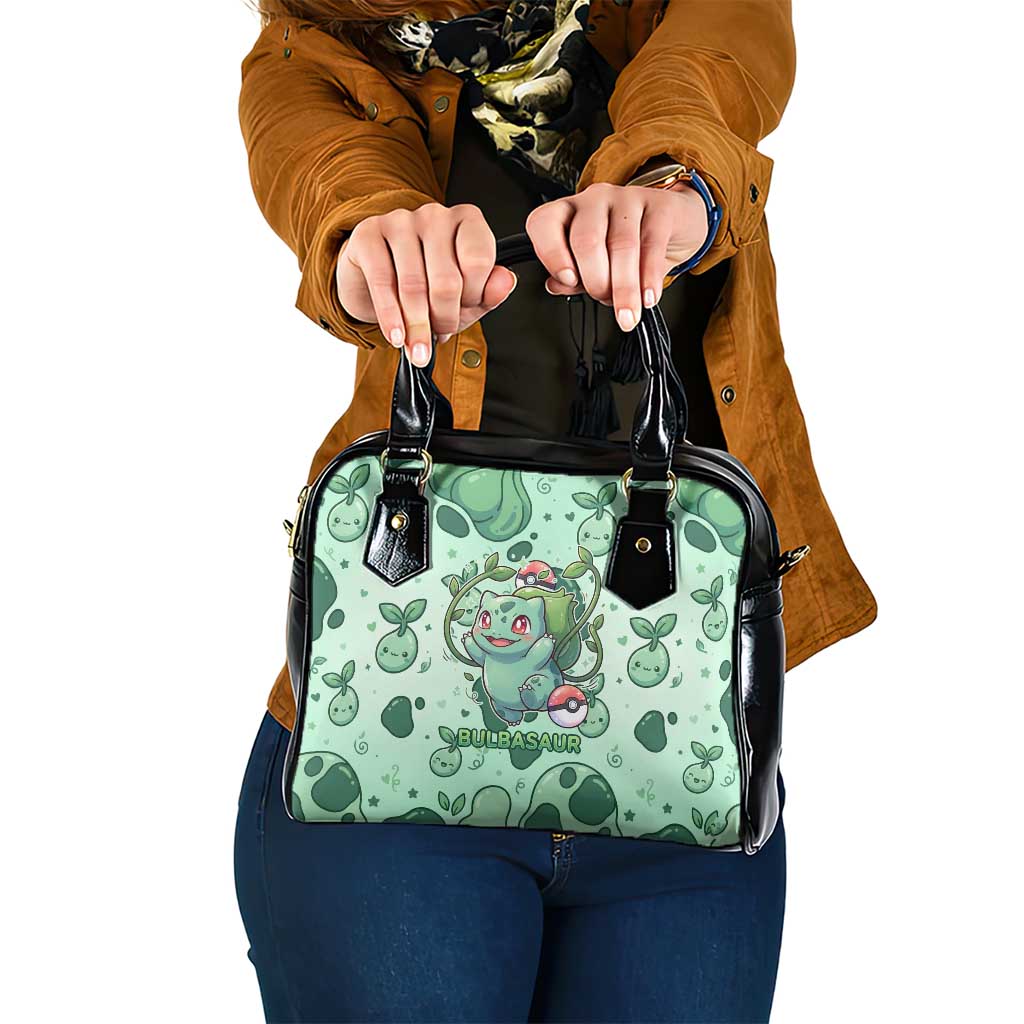 Bulbasaur Shoulder Handbag Playful Leafy Sprout Art