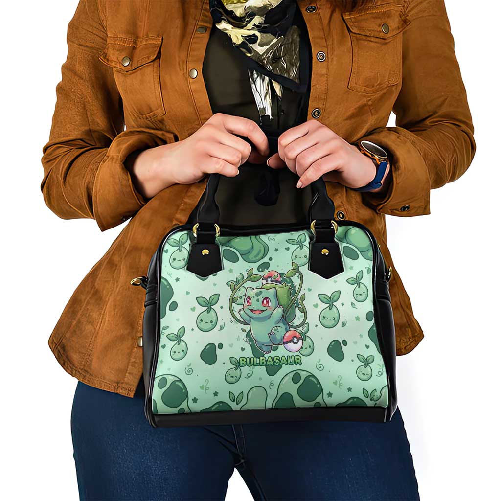 Bulbasaur Shoulder Handbag Playful Leafy Sprout Art