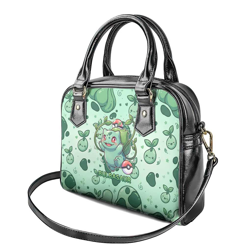 Bulbasaur Shoulder Handbag Playful Leafy Sprout Art