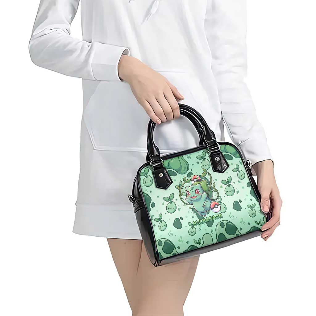 Bulbasaur Shoulder Handbag Playful Leafy Sprout Art