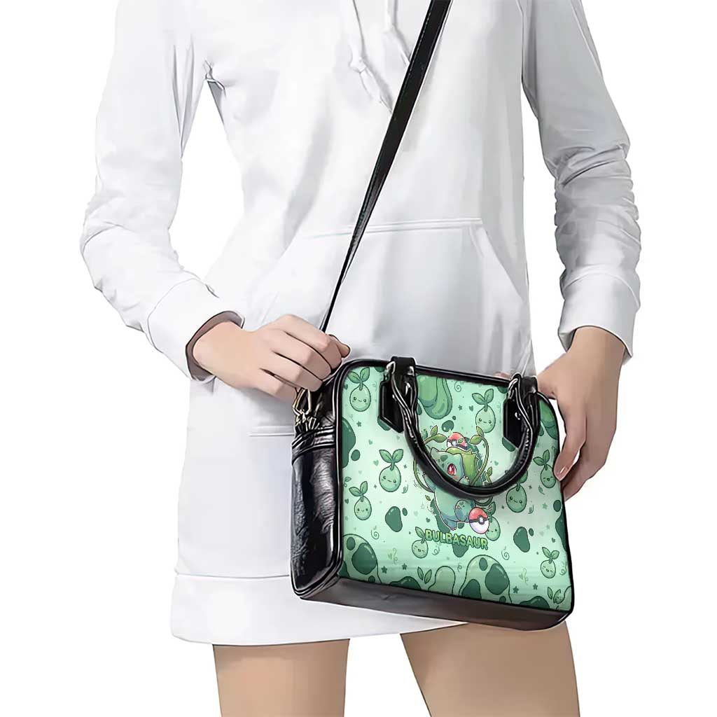 Bulbasaur Shoulder Handbag Playful Leafy Sprout Art