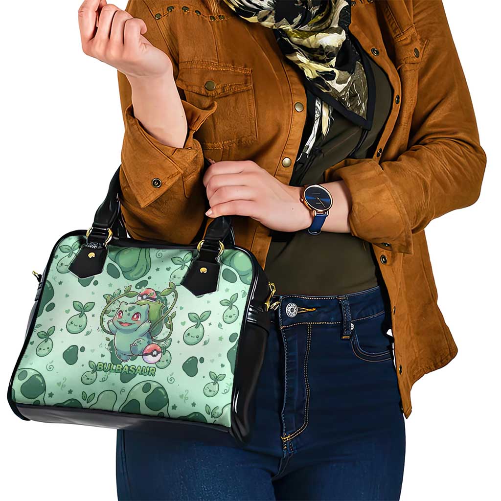 Bulbasaur Shoulder Handbag Playful Leafy Sprout Art