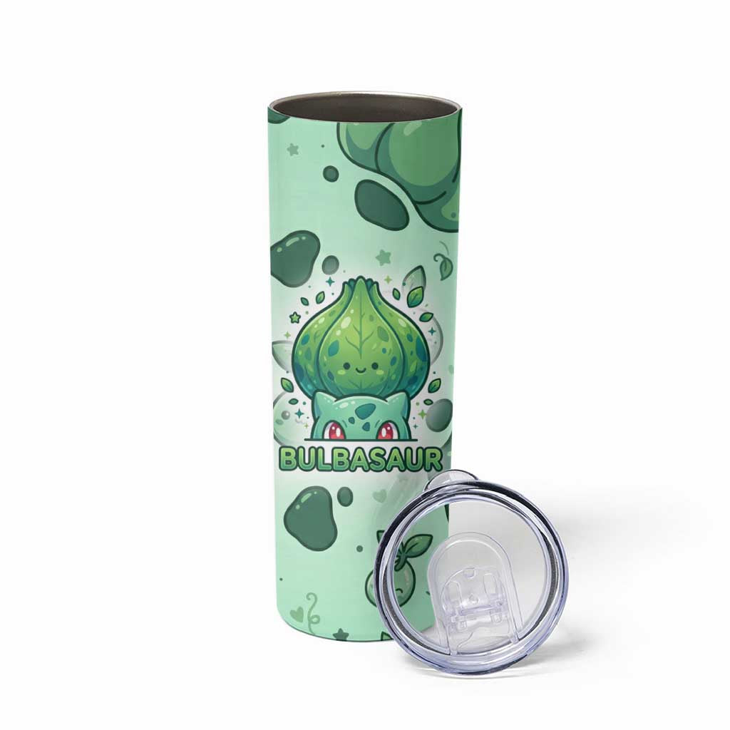 Bulbasaur Skinny Tumbler Playful Leafy Sprout Art