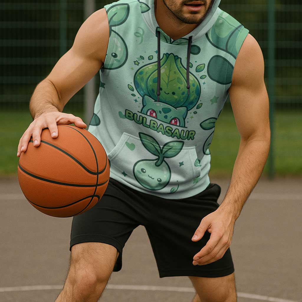 Bulbasaur Sleeveless Hoodie Playful Leafy Sprout Art