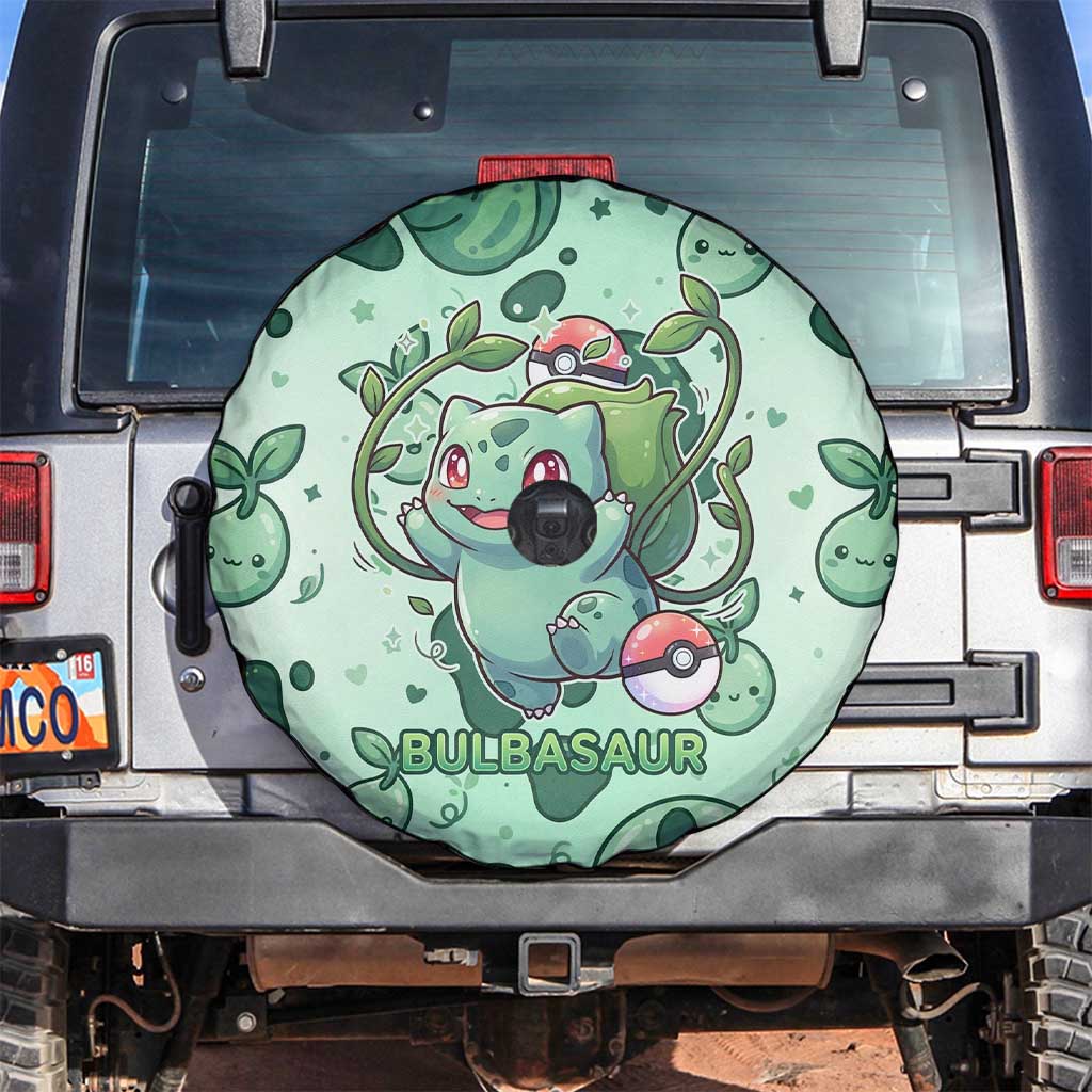Bulbasaur Spare Tire Cover Playful Leafy Sprout Art