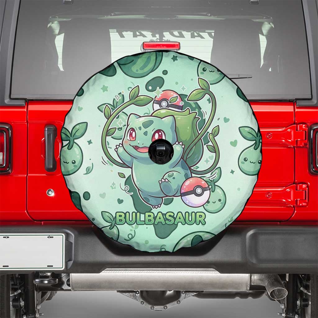Bulbasaur Spare Tire Cover Playful Leafy Sprout Art