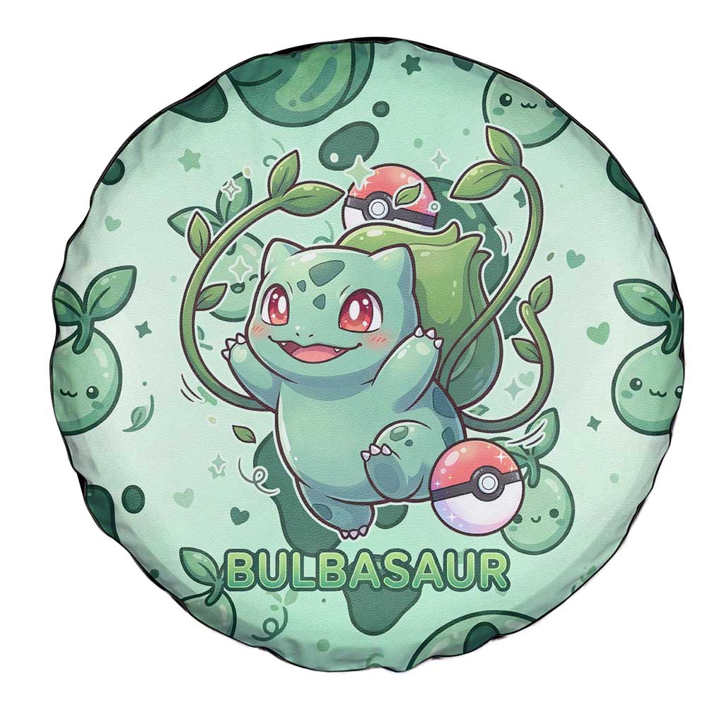 Bulbasaur Spare Tire Cover Playful Leafy Sprout Art