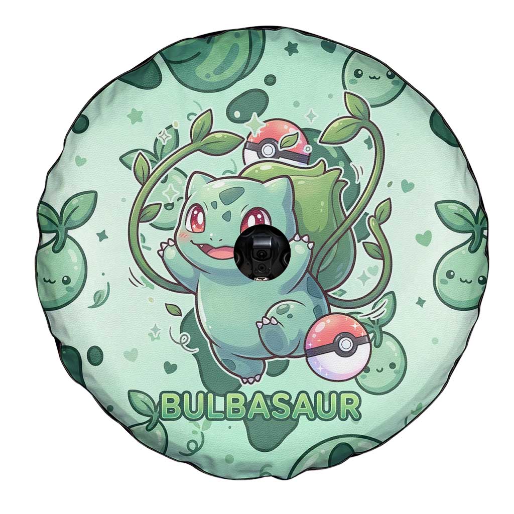 Bulbasaur Spare Tire Cover Playful Leafy Sprout Art