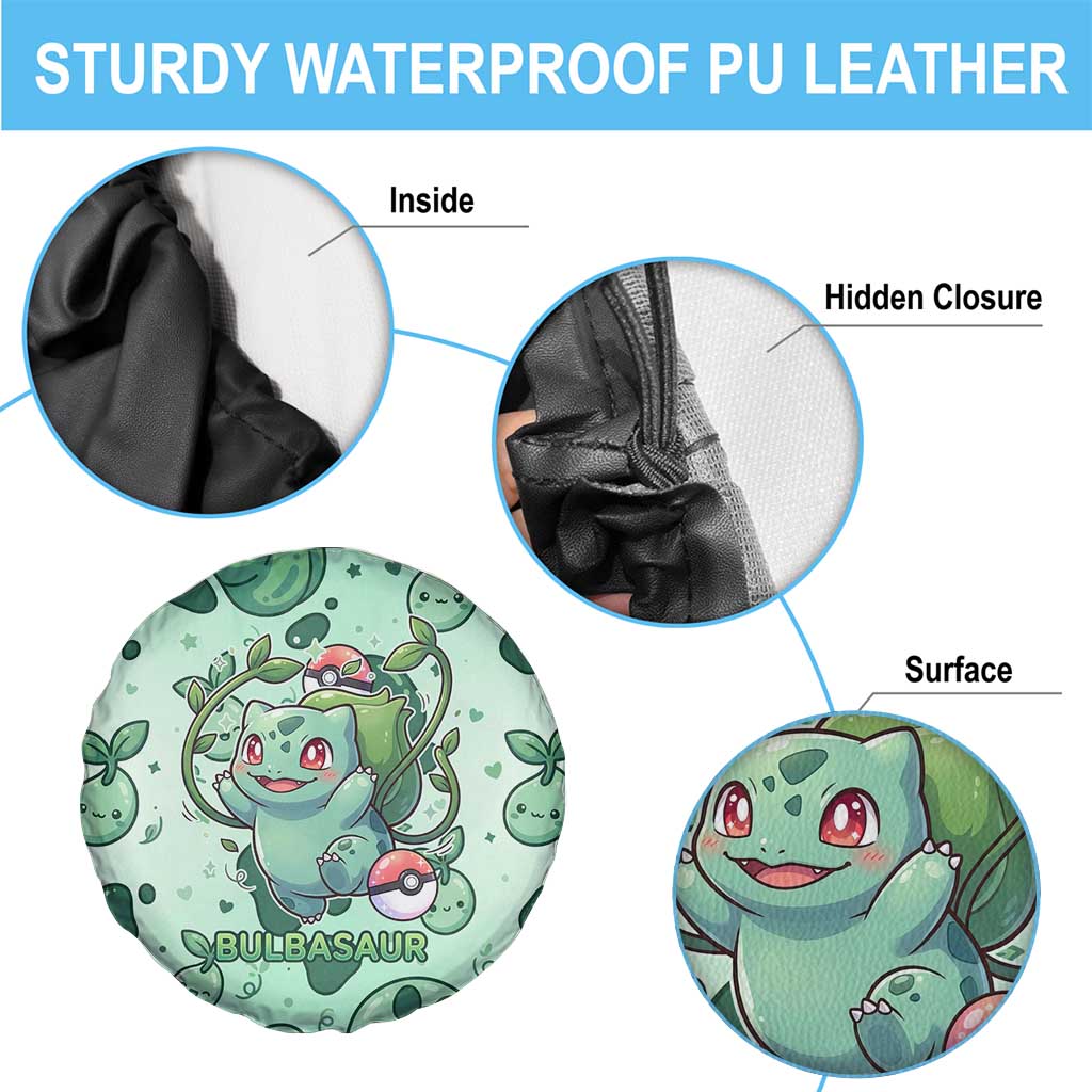 Bulbasaur Spare Tire Cover Playful Leafy Sprout Art