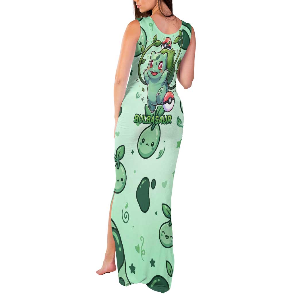 Bulbasaur Tank Maxi Dress Playful Leafy Sprout Art