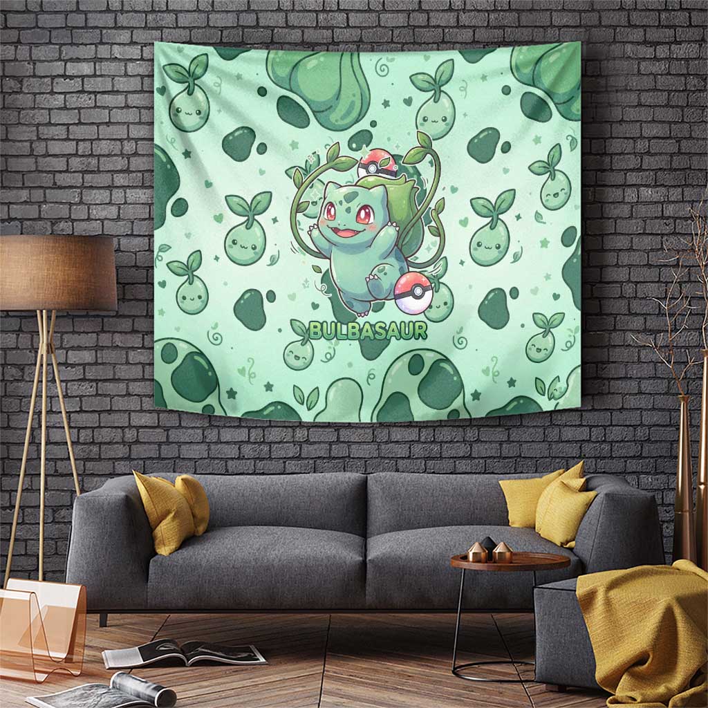 Bulbasaur Tapestry Playful Leafy Sprout Art
