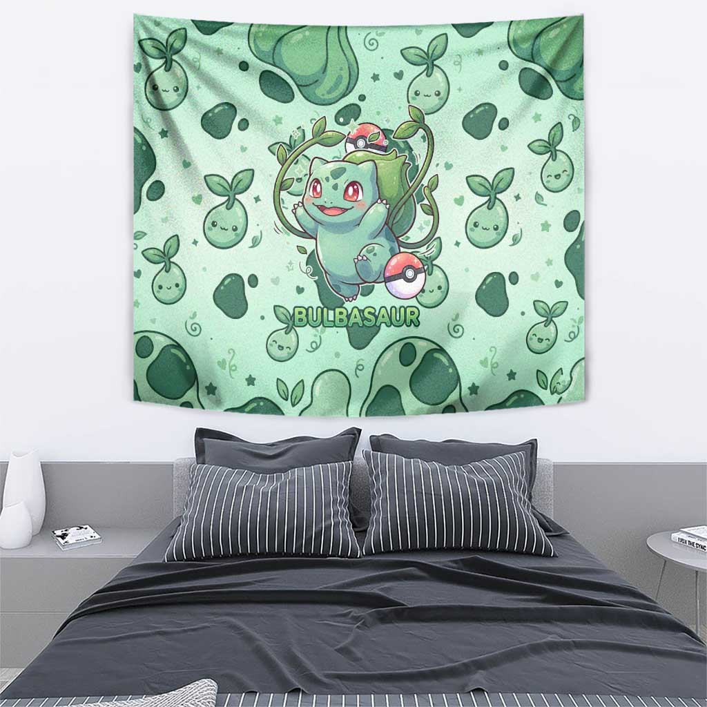 Bulbasaur Tapestry Playful Leafy Sprout Art