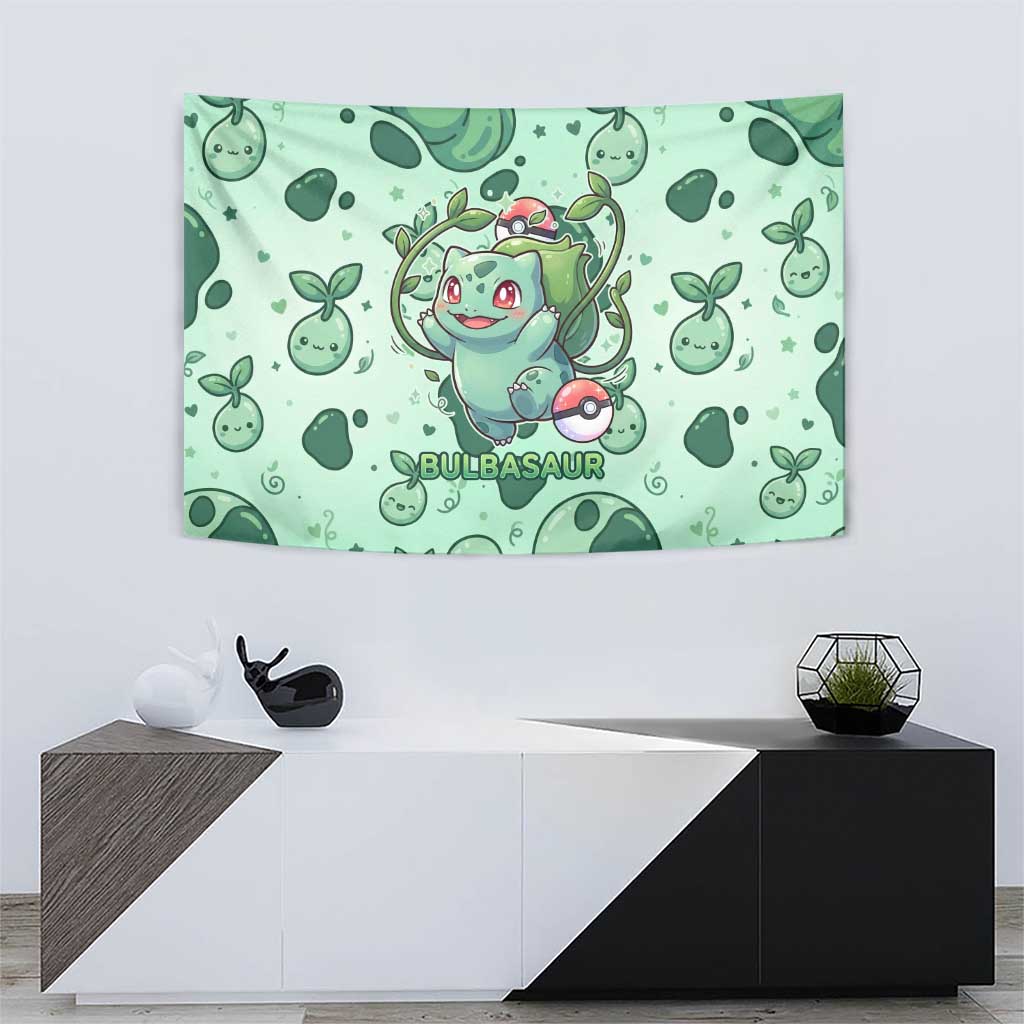 Bulbasaur Tapestry Playful Leafy Sprout Art