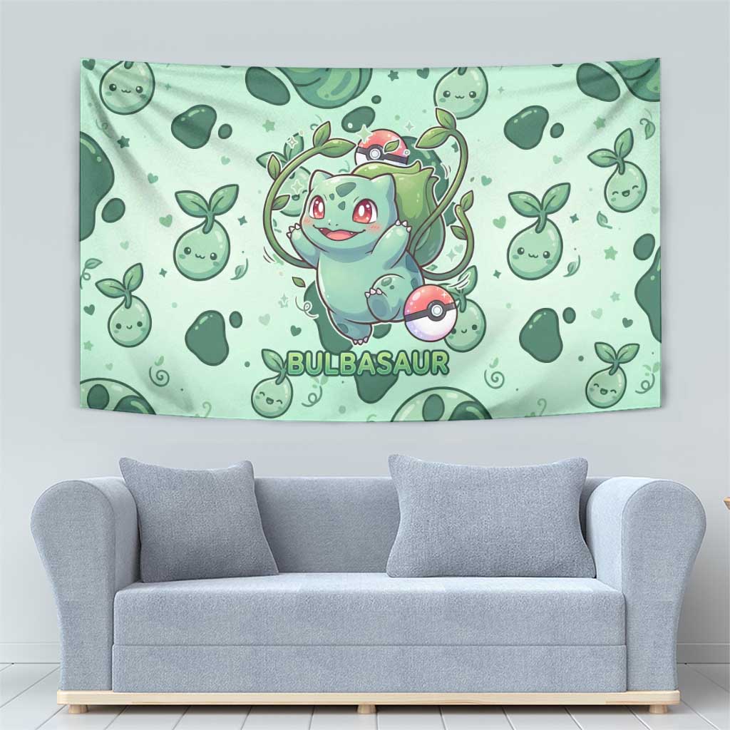 Bulbasaur Tapestry Playful Leafy Sprout Art