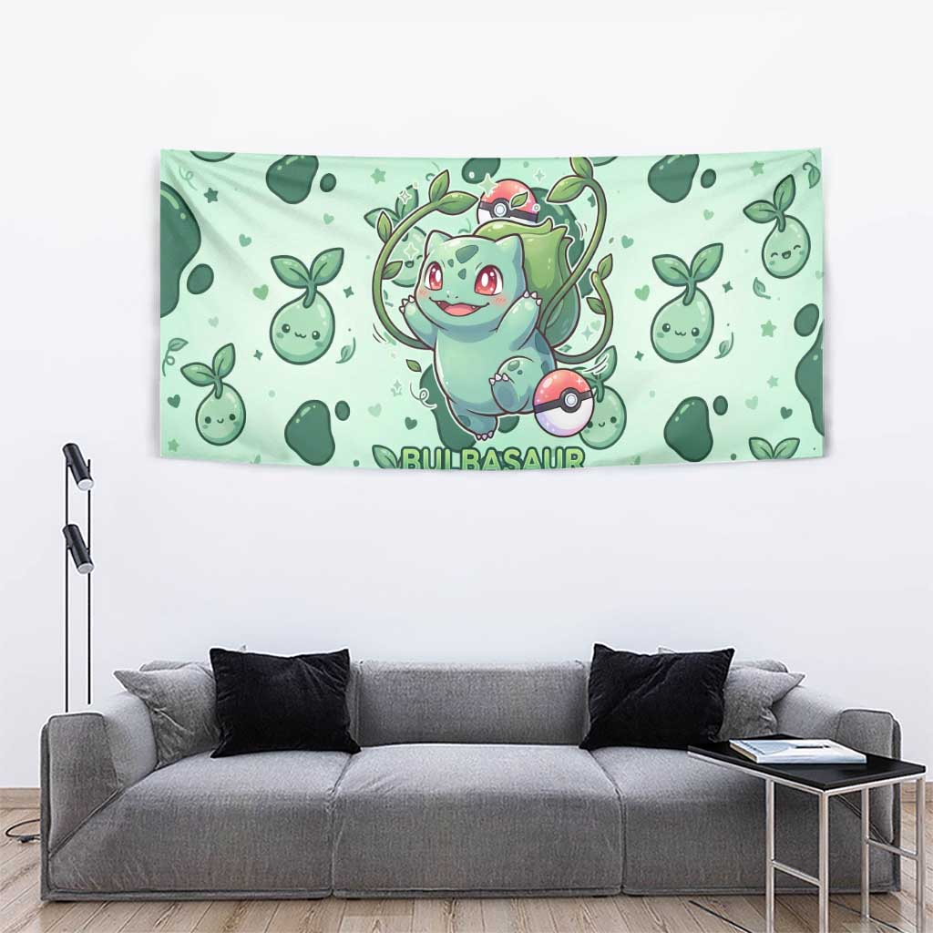 Bulbasaur Tapestry Playful Leafy Sprout Art