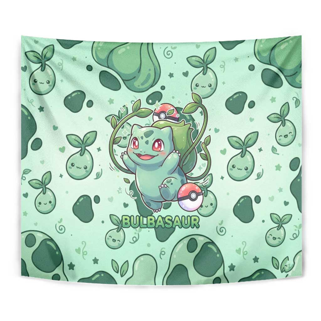 Bulbasaur Tapestry Playful Leafy Sprout Art