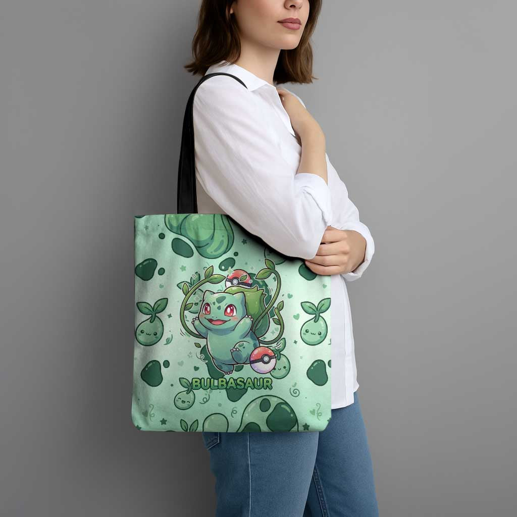 Bulbasaur Tote Bag Playful Leafy Sprout Art