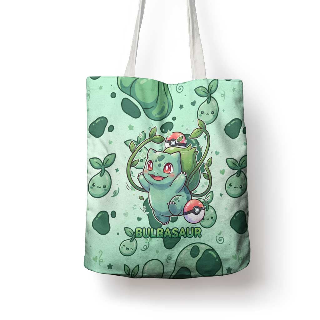 Bulbasaur Tote Bag Playful Leafy Sprout Art