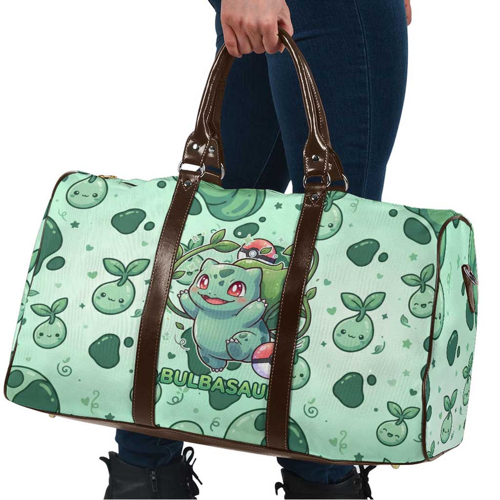 Bulbasaur Travel Bag Playful Leafy Sprout Art