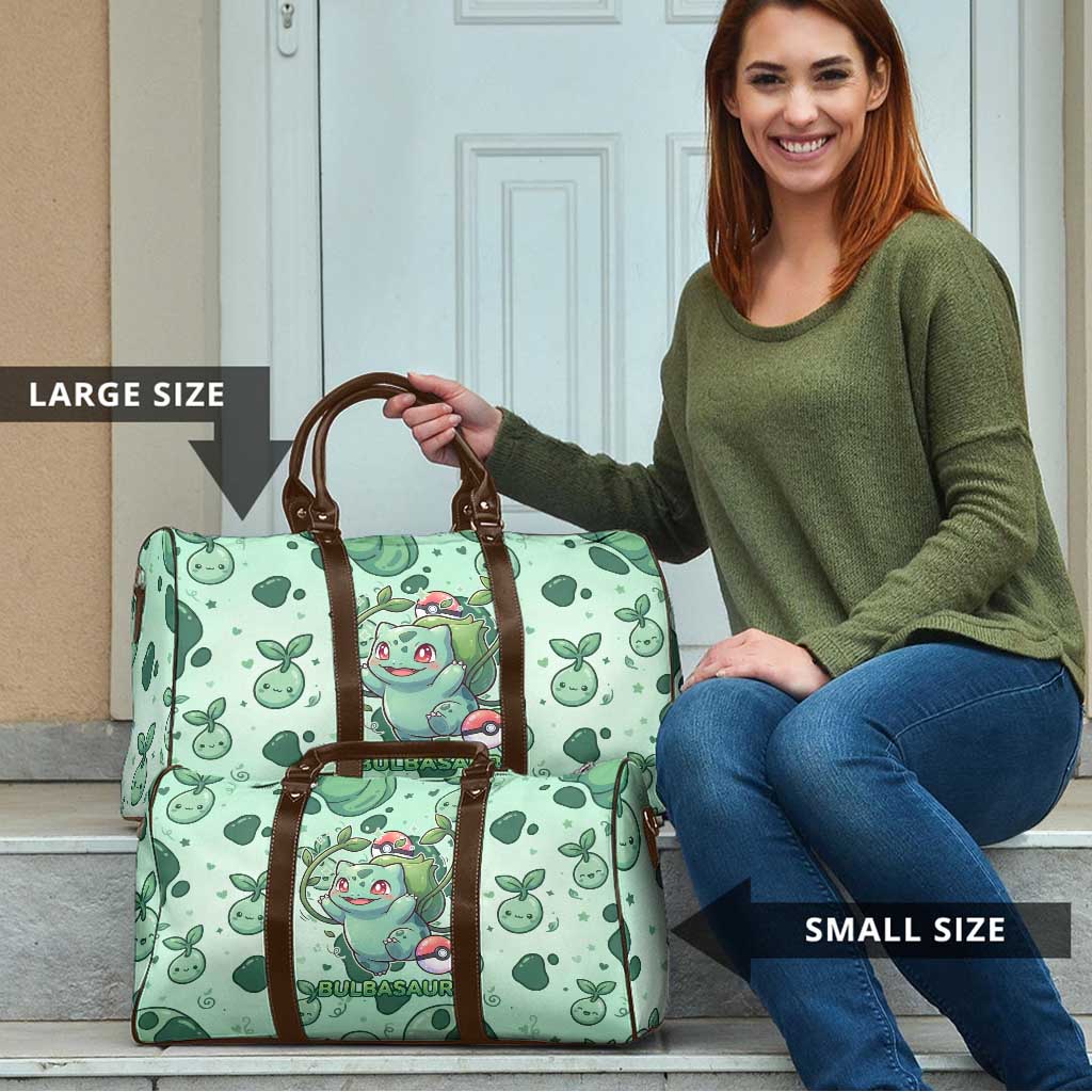 Bulbasaur Travel Bag Playful Leafy Sprout Art