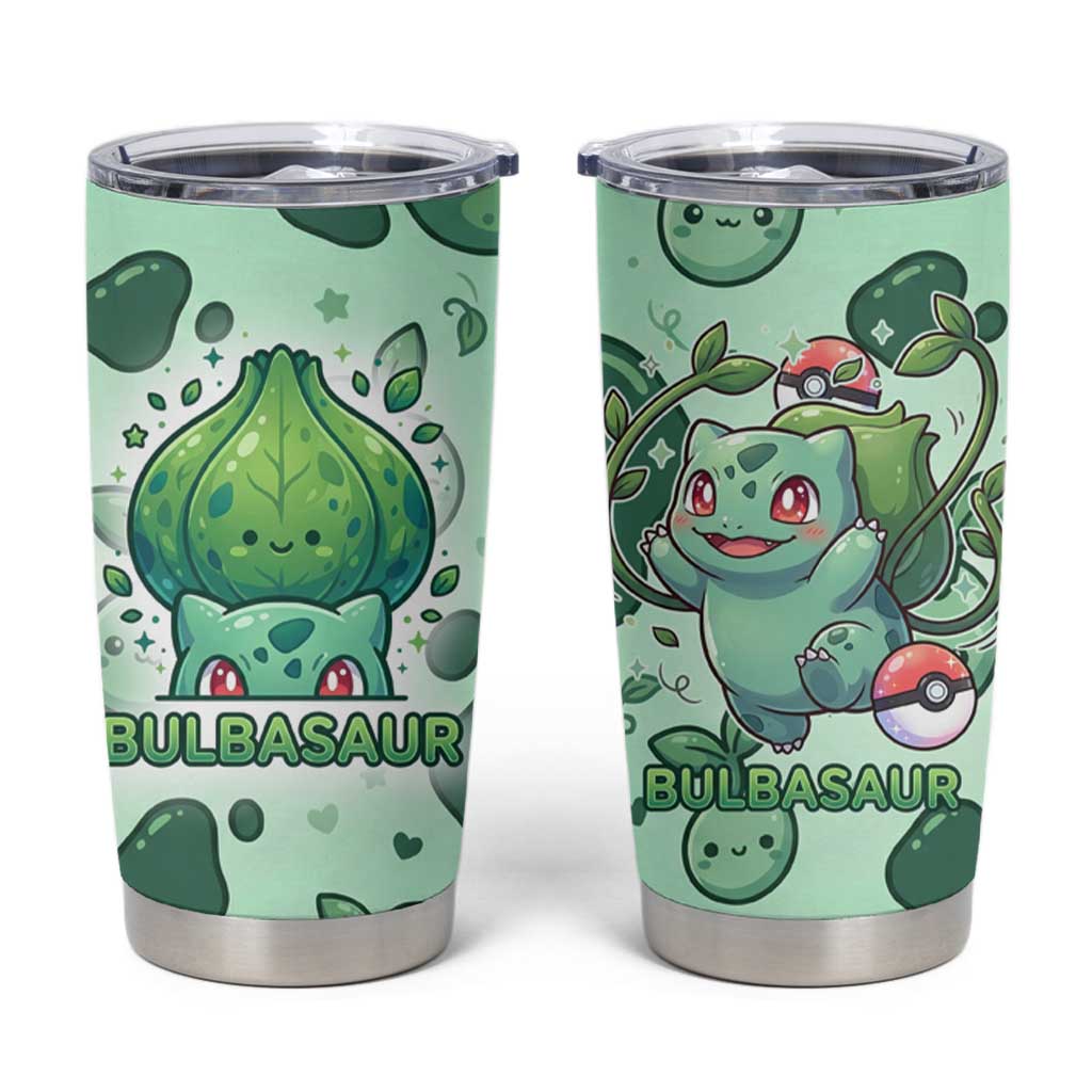 Bulbasaur Tumbler Cup Playful Leafy Sprout Art