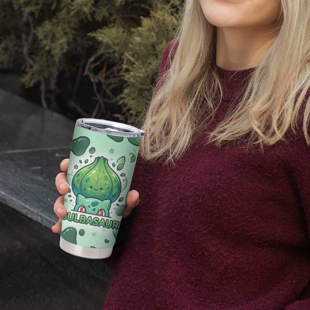 Bulbasaur Tumbler Cup Playful Leafy Sprout Art
