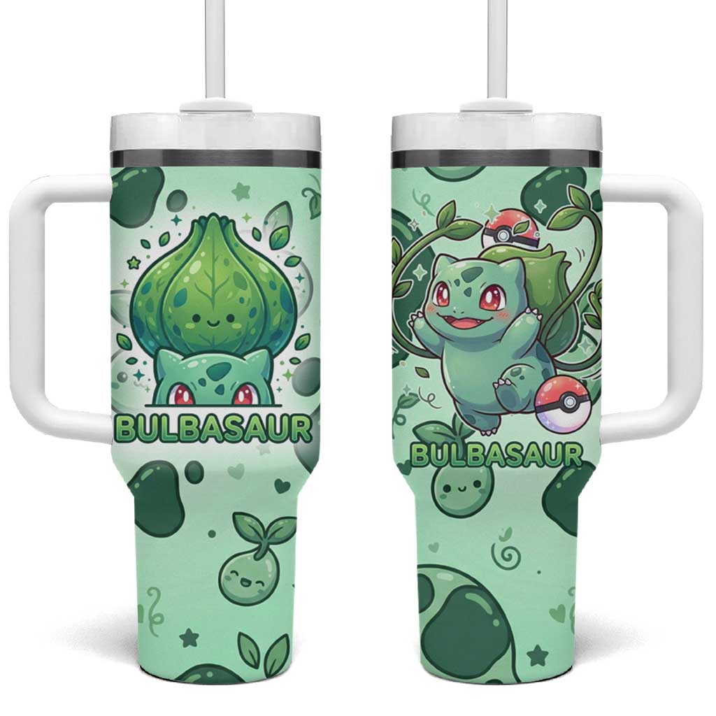Bulbasaur Tumbler With Handle Playful Leafy Sprout Art