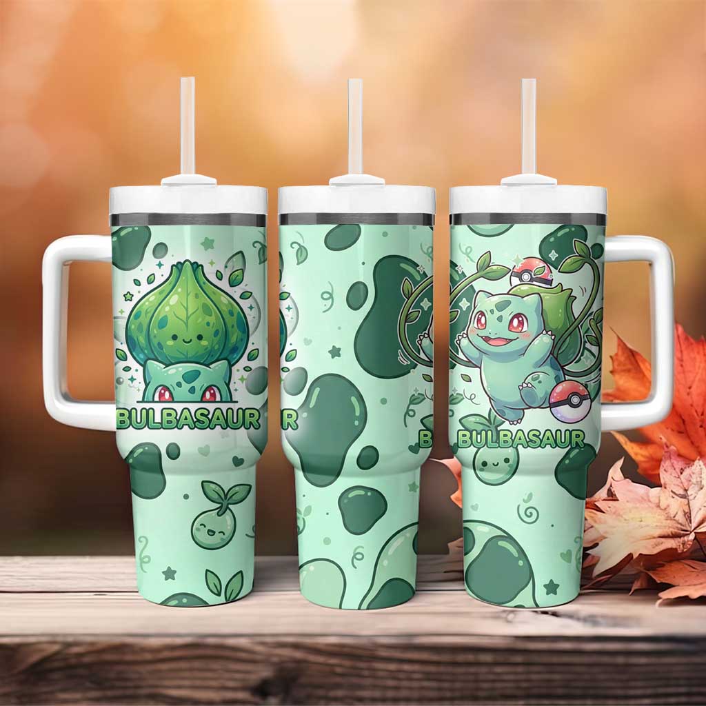 Bulbasaur Tumbler With Handle Playful Leafy Sprout Art