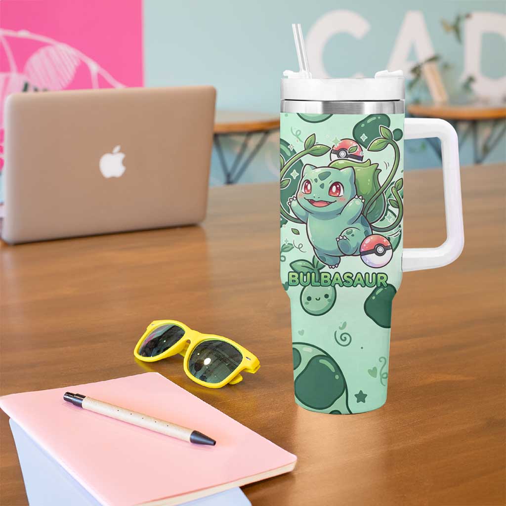 Bulbasaur Tumbler With Handle Playful Leafy Sprout Art