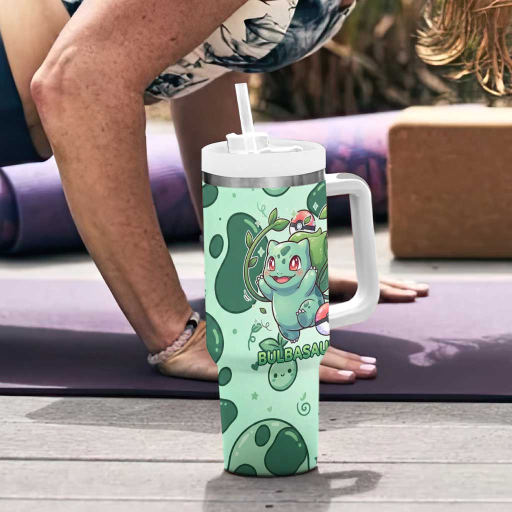 Bulbasaur Tumbler With Handle Playful Leafy Sprout Art
