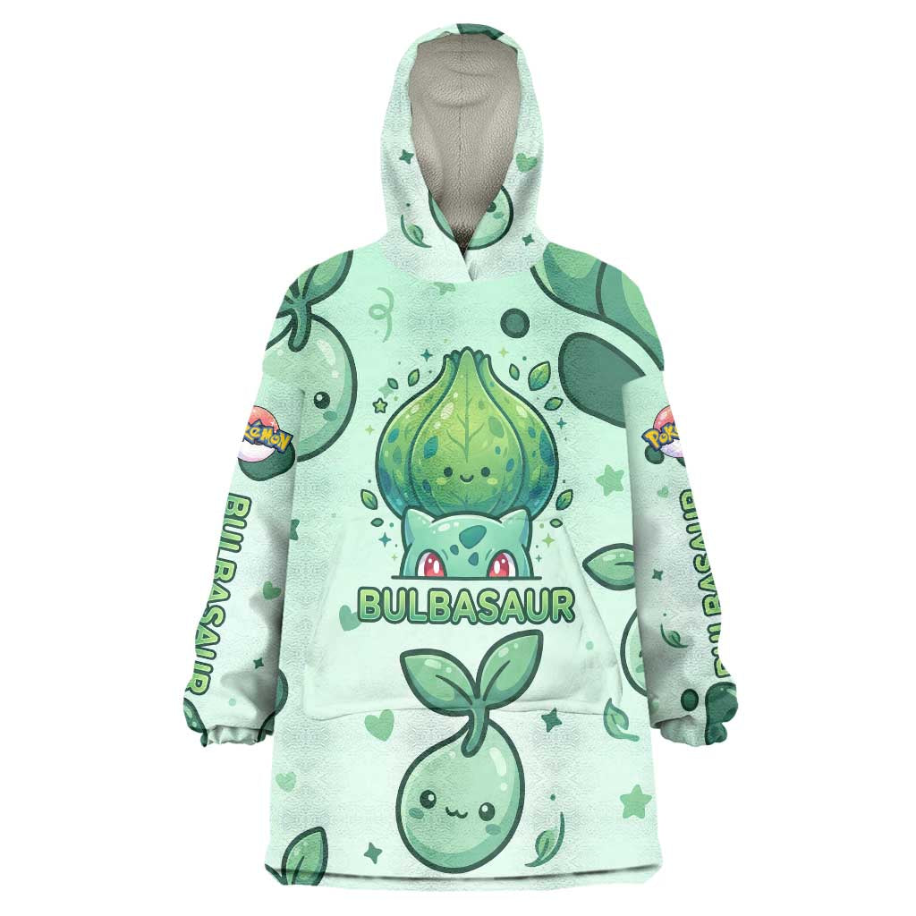 Bulbasaur Wearable Blanket Hoodie Playful Leafy Sprout Art