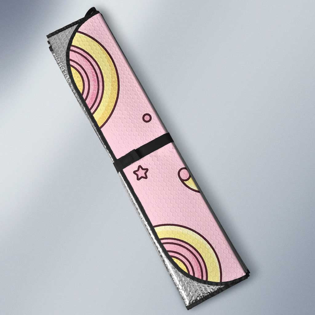 Slowpoke Auto Sun Shade Sleepy Bubblegum Daydream Art