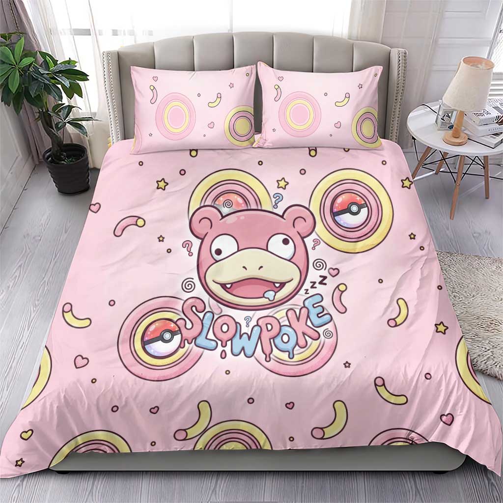 Slowpoke Bedding Set Sleepy Bubblegum Daydream Art