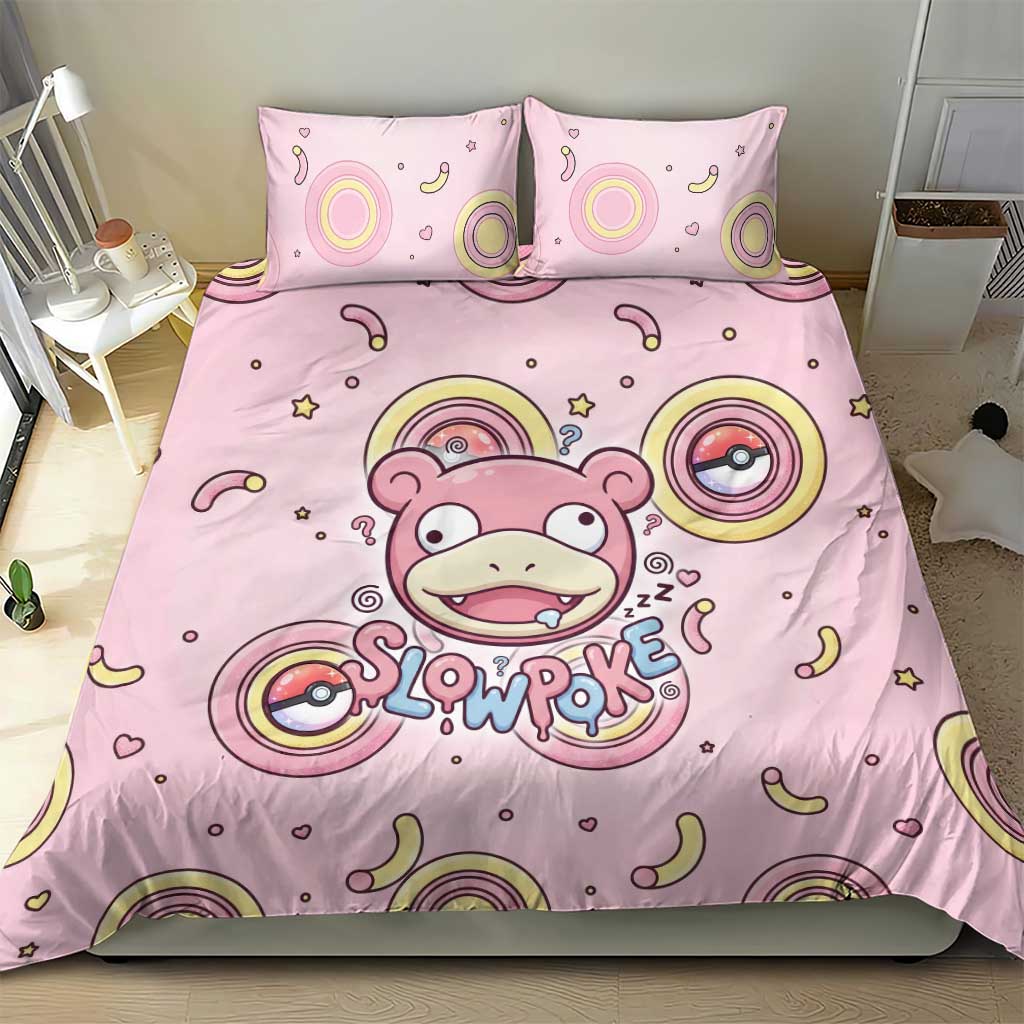 Slowpoke Bedding Set Sleepy Bubblegum Daydream Art